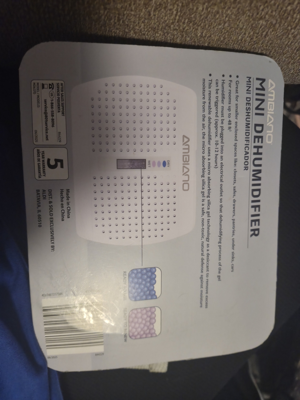 White Mini Dehumidifier - Moisture Absorber - Picture 2 of 2